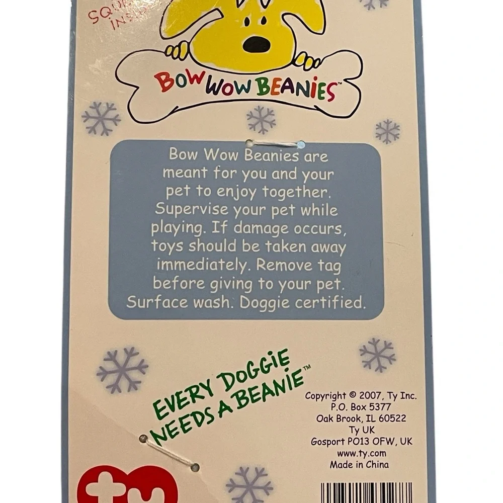 Blue Seal Retired Ty Bow WOW Beanie Made for Dog Pet Chew Toy RARE 6